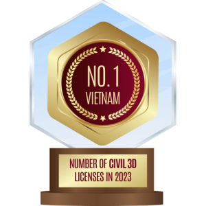 No. 1 in Vietnam in terms of the number of Civil 3d licenses in 2023 2 1